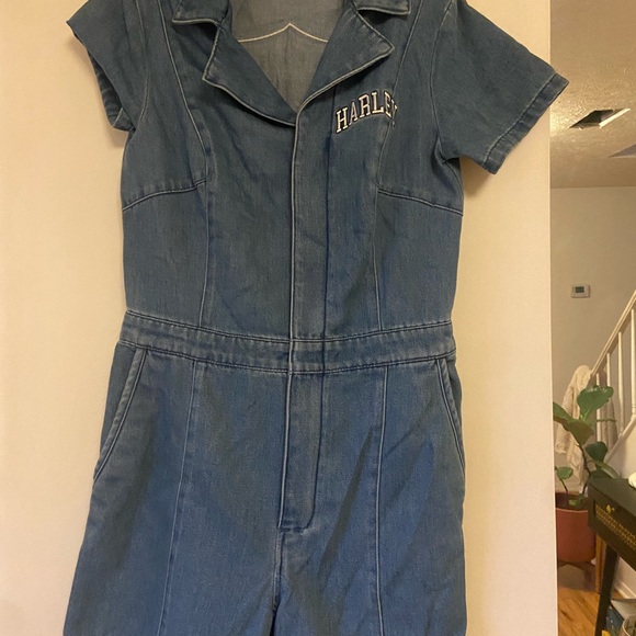 Harley-Davidson Blue Denim Jumpsuit X-Small - Picture 5 of 5